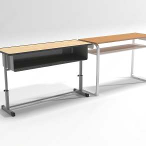 现代学生课桌3D模型下载